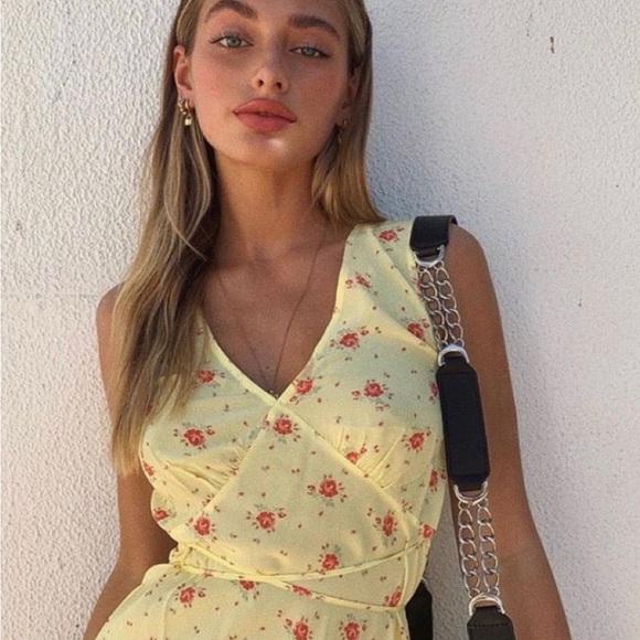 Realisation Par Isabelli Dress Silk Light Yellow Floral - Picture 2 of 5